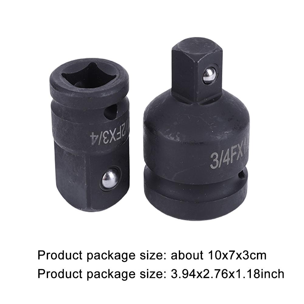 2Pcs Impact Socket Adapter Set 3/4 To 1/2 1/2 To 3/4 Socket Converter Adapter Reducer Set Socket Adapter Air Impact Tool