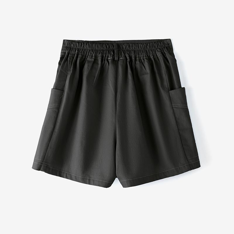 

ZANZEA Женские летние эластичные шорты с завышенной талией, свободные, повседневные 4XL чёрный