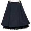 FOXEY NEW YORK 43289 23 Indigo Tulle Layered Denim Flare Skirt skirt 40 IndigoUsed
