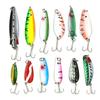30 Pezzi Cucchiaini da Pesca per Trota Amo Triplo Esca per Trota Metal duro Esca Rotante Esca Dura Minnow Esca Durevole