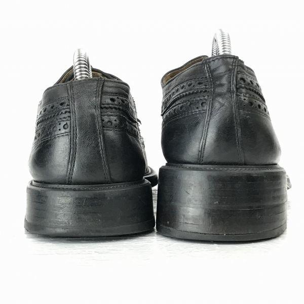 Lloyd Heavy Leather Wingtip 25.5 Black Dress Shoes Made in Germany(USED)