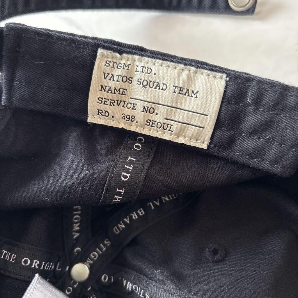 [USED] Rare STIGMA Cap with Cross Embroidery, Korean Black, Worn by BTS