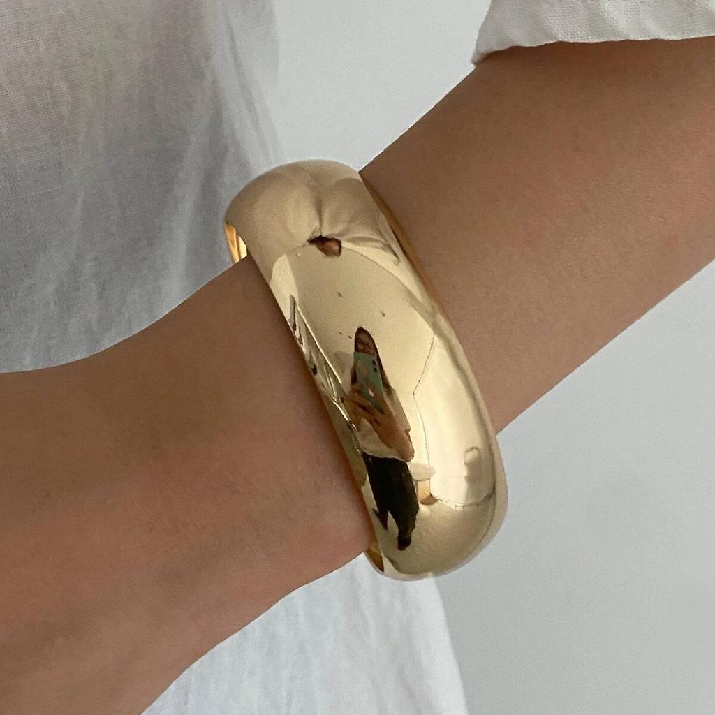 SHIXIN 3 Style Retro Brown Green Thick Resin Acrylic Bracelet for Women Minimalist Round Stackable Bangle Bracelet Party Jewelry