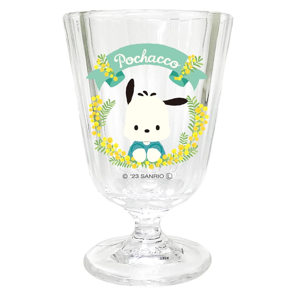 Sanart Sanrio Pochacco Glass with Stem 190ml Miscellaneous Goods Gift Present Made In Japan (SANRIO) Approx. SAN4215-2