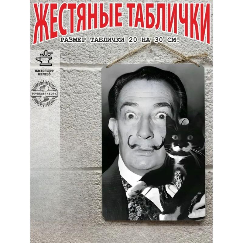 Salvador Dali Style Metal Tin Sign Wall Art 20x30cm Gift Set