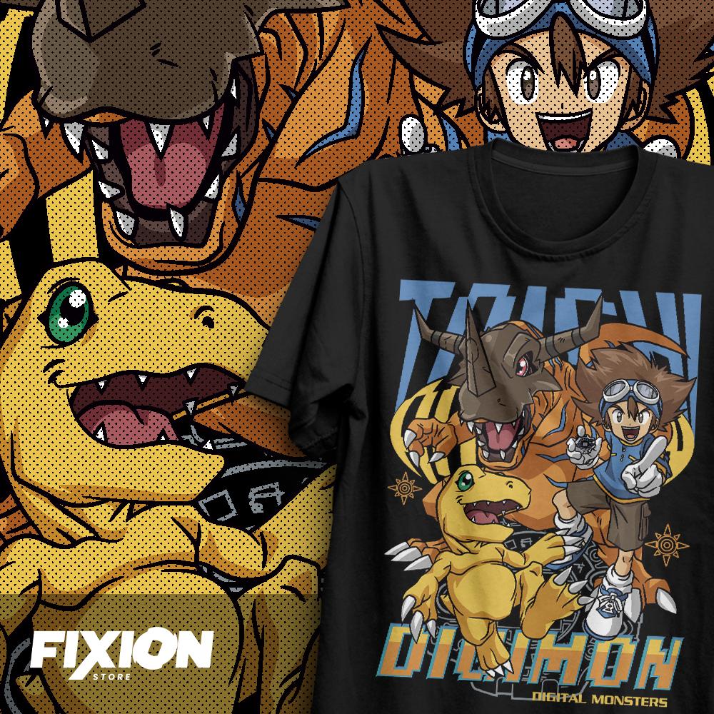 Digimon – Tai Y Agumon GA Anime T Shirt Manga Gift For Anime Lover All Size Cotton