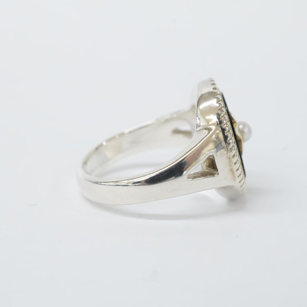 MALUS IENA Exclusive [Excellent Condition] SV925 Onyx Pearl Star Ring ring SilverUsed