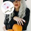 2Pcs Halloween Trick Scary Fake Nail Through Finger Prank Prop Magic Toy Funny Bloody Nail Bandage Novelty Gags & Practical Joke