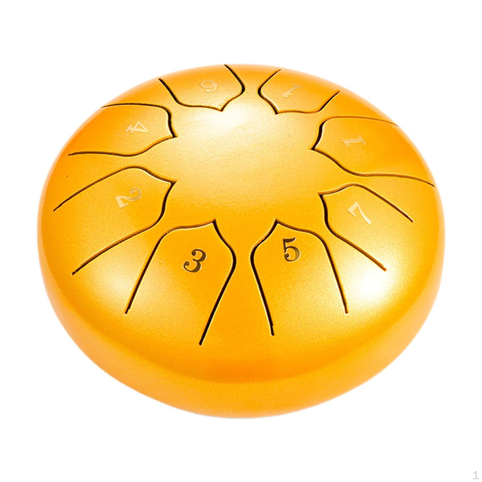 Хэнд Пэн Барабан Развивающая игрушка 6 дюймов 8 тонов Перкуссионный инструмент для медитации Музыкальный золотой