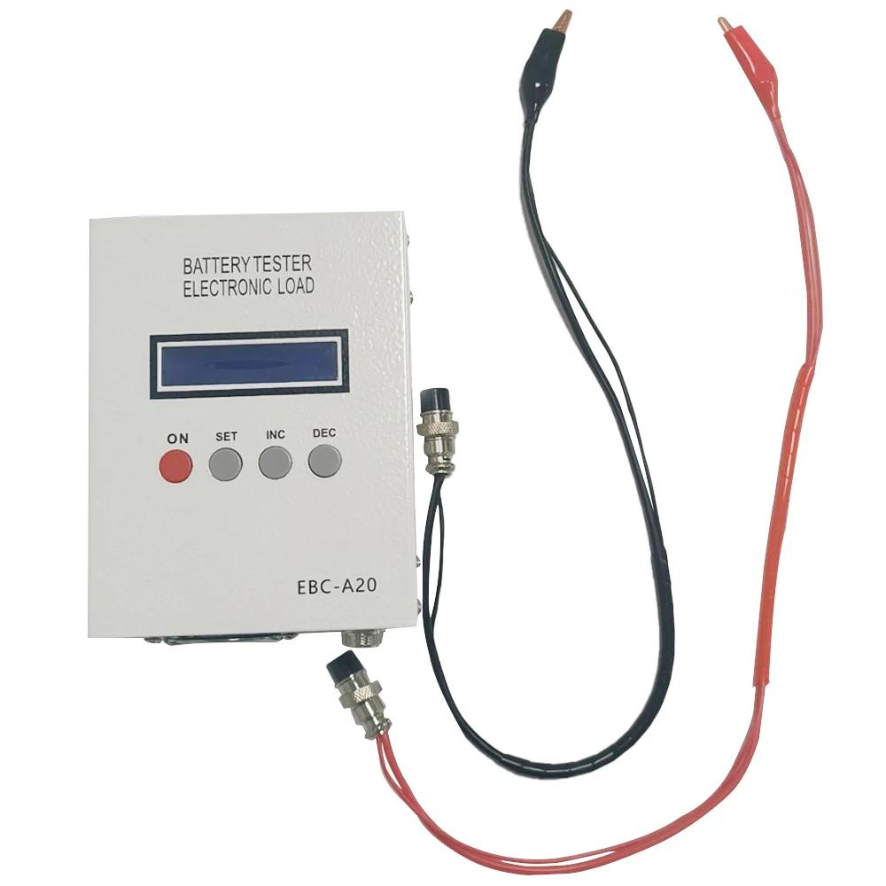 EBC‑A20 Battery Capacity Tester, ‑Acid Lithium Iron Battery Load Tester 5A Charge 20A Discharge Electronic Load Meter
