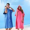 Microfiber Wearable Beach Bath Towel Towel Hooded Robe Quick Dry Swim Towel for Adults Pool Swimming Yoga Travel