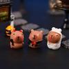 Non-Toxic 8Pcs Mini Halloween Capybara Cute 8 Styles Capybara Tiny Animal Figures For Halloween Party Gifts Desks Party Decoration