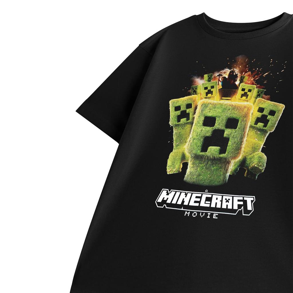 Minecraft Boys Creeper Photograph Short-Sleeved T-Shirt
