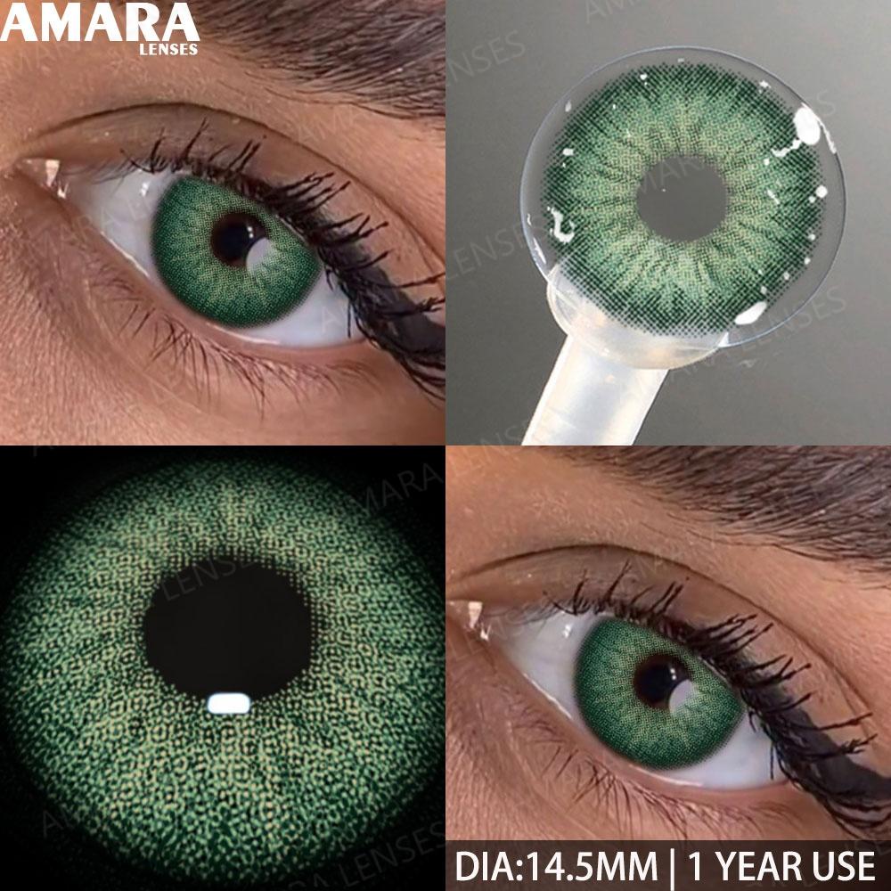 AMARA 1 Paar Farbige Kontaktlinsen Jahreslinsen Natürlicher Look Braune Augenlinsen Graue Kontakte Blaue Linsen Grüne Augenlinsen