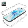 Phone Case For Iphone 14 13 12 11 Pro Max Xr Xs Max 6 7 8 Plus X 11 2 In 1 Shockproof Silicone Protection Transparent Back Cover