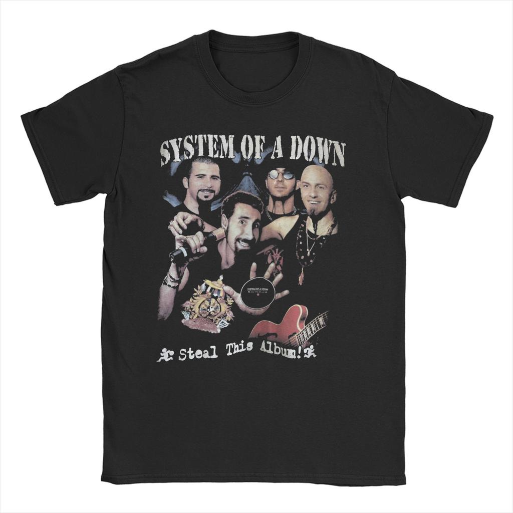 Proud Band System Of A Down for Men Women T Shirt Metal Music Tee Shirt Short Sleeve Crew Neck TShirt 100 Cotton Clothes