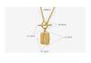 18K Gold-Plated Geometric Necklace with OT Buckle and Zircon Inlays