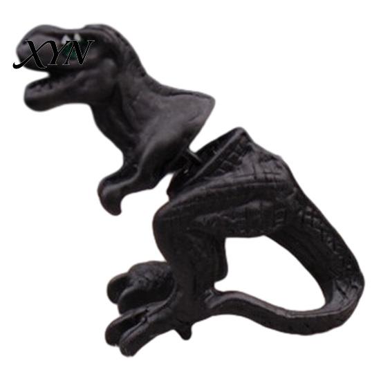 Non-fading Alloy Jewelry Piercing Earring, 3D Tyrannosaurus Rex Design Stud Earring Daily Wear Retro Distressed Dinosaur for Street Style Gift