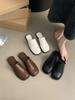 Fashion 2024 Summer Women Shoes Mules Shoes for Women Square Toe Slippers Women Chunky Heel Cover Toe Slippers Shoes Zapatos De Mujer