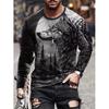 Street Fashion Men's Long Sleeve T-shirt Spring And Autumn Men's Daily Casual Top 3D Wolf Print Men's Long Sleeve T-shirt