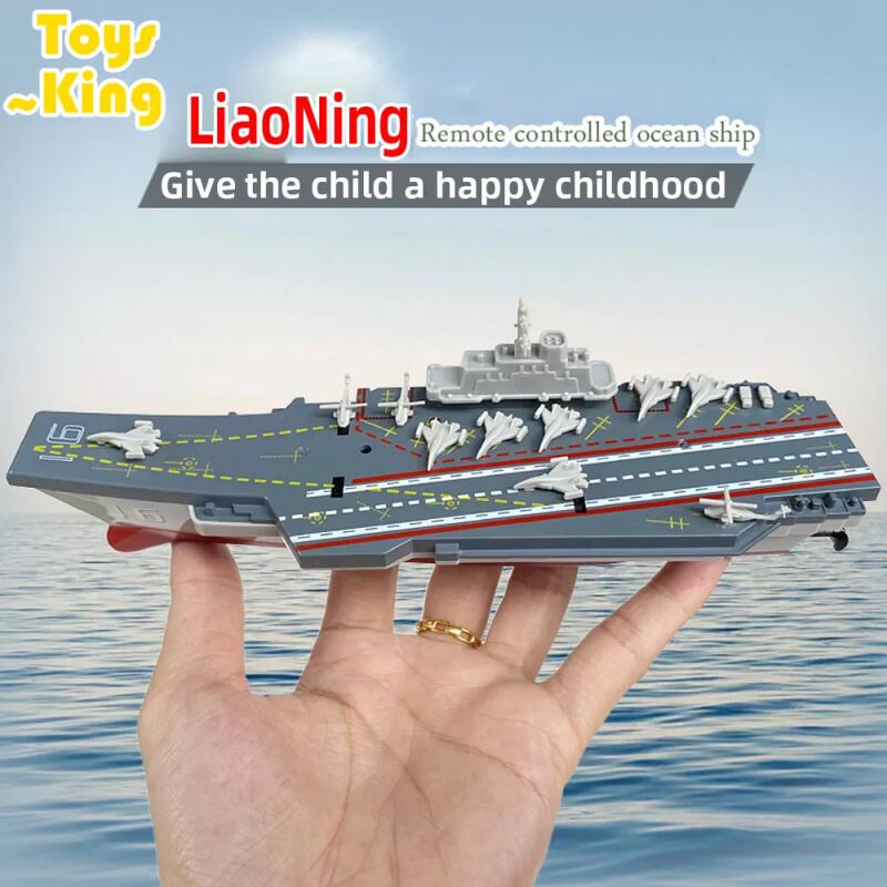 Rc Boats 2.4G Mini Liaoning Carrier Military Model Boy Electric Wireless Remote Control Boat Ship Outdoor Kids Toy Birthday Gift