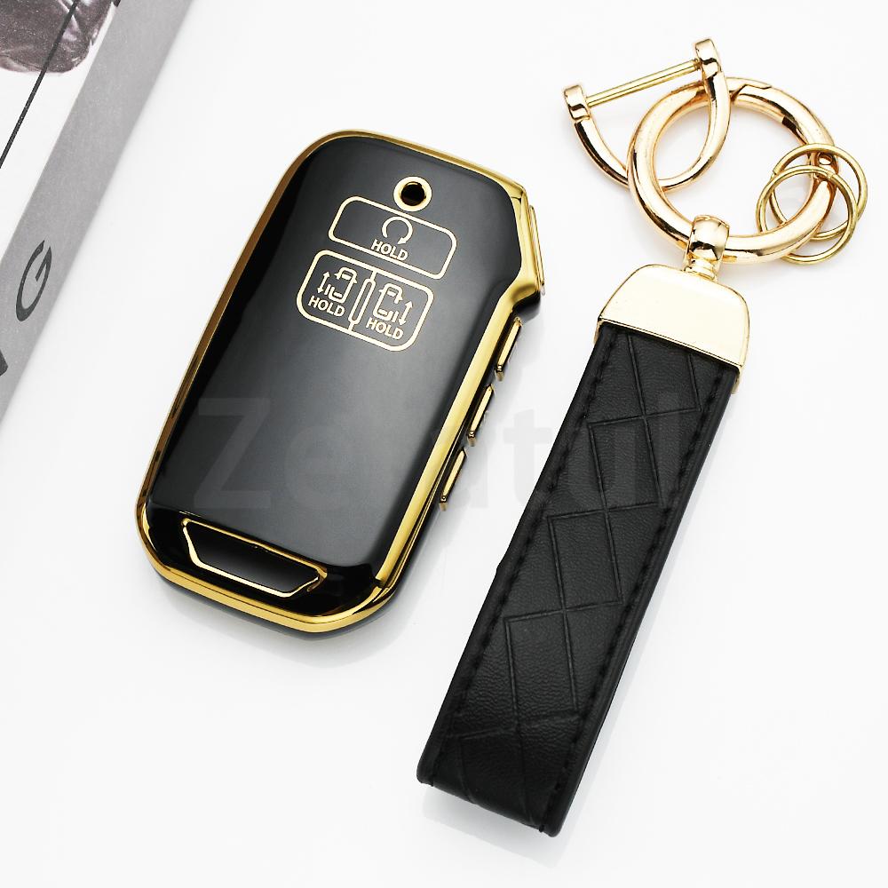 7 Buttons Remote Keyless Shell Fob For Kia Sportage R Stinger Sorento Cerato Carnival 4Th Gen K5 Tpu Key Fob Case Cover Keychain