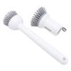 2 Pcs Soap Dispensing Dish Brush Long Handle and Palm Brushes Rotating Head Dish Scrub Brush for Kit