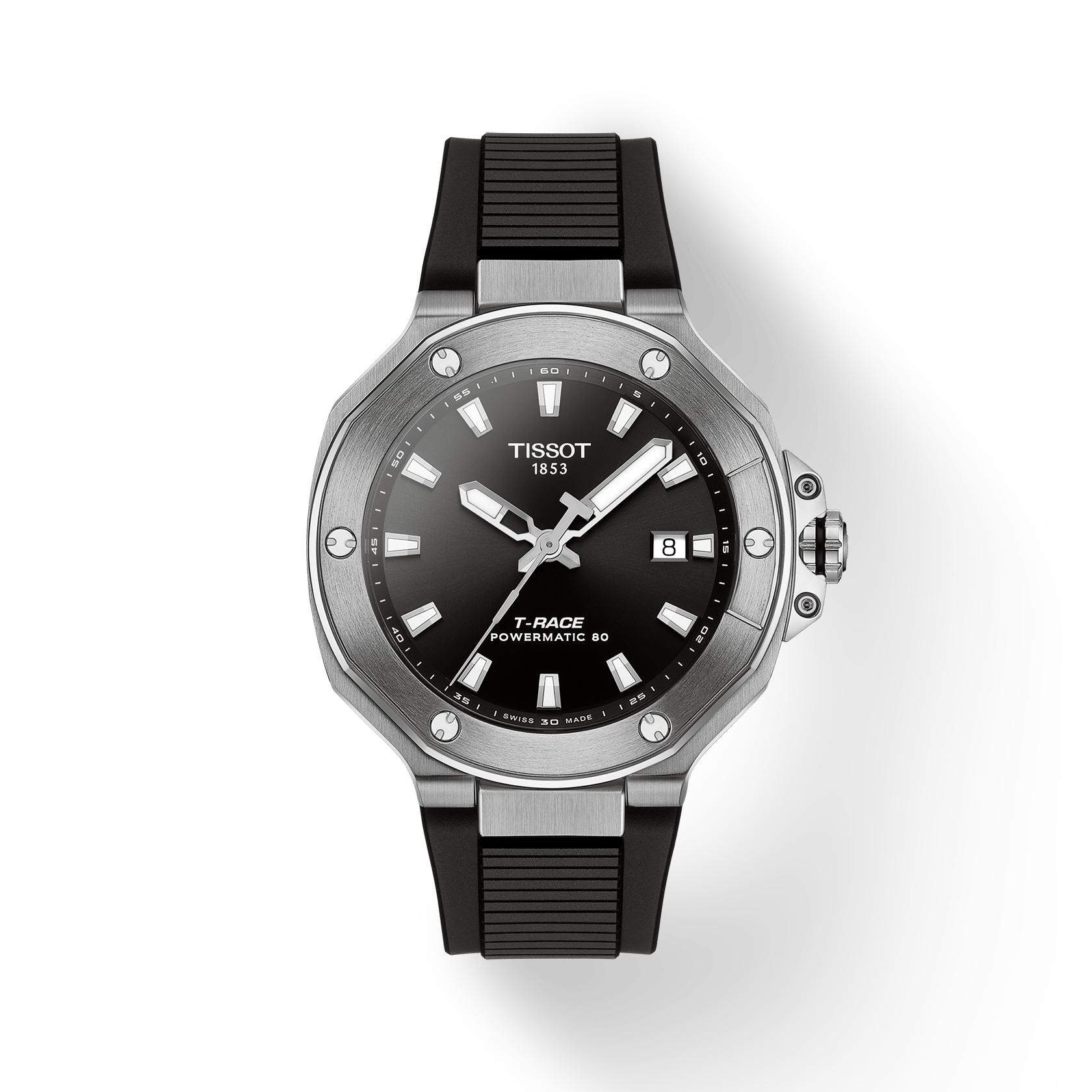 

Чоловічий модний годинник Tissot з чорним циферблатом T141.807.17.051.00 чорний