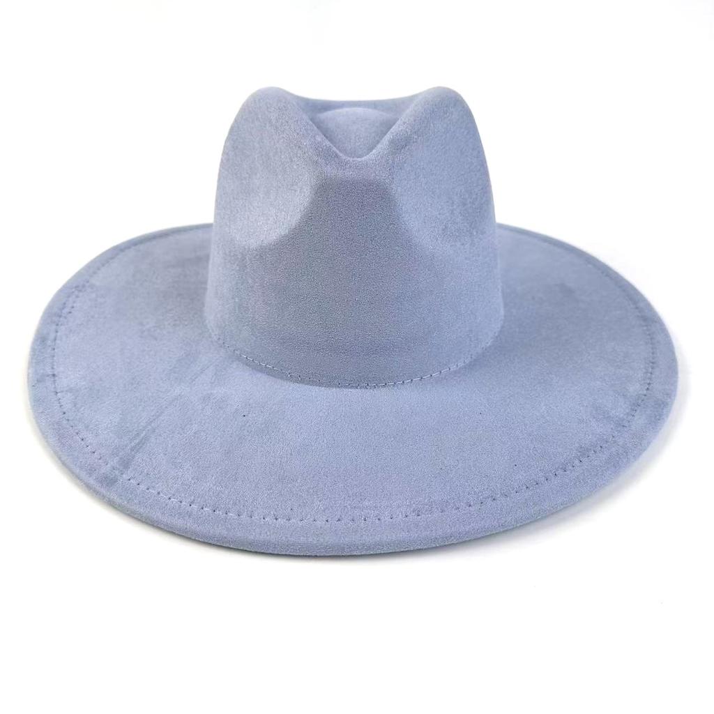 European And American Style New Big-Brimmed Suede Top Hat Fashionable Simple Top Hat Peach Heart Top Big-Brimmed Jazz Hat