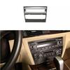 For BMW 3-Series Real Carbon Fiber Trim Car Middle Console CD Switch Frame 05-12