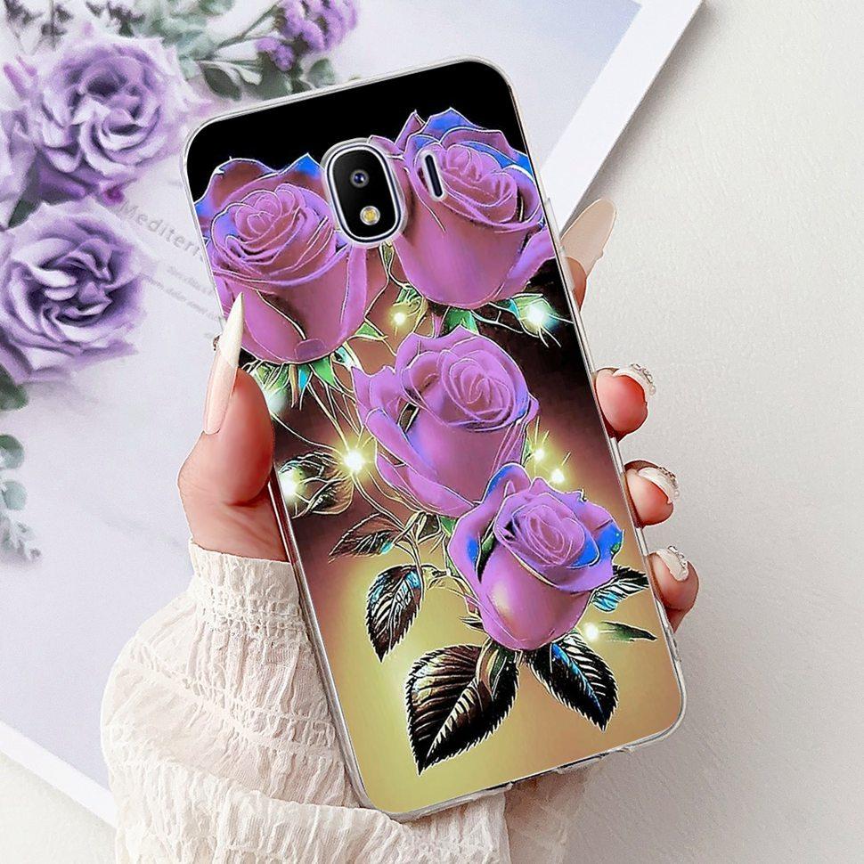 For Galaxy J4 2018 Case SM-J400F Fashion Painted Cover Soft Silicone Phone Case For Samsung Galaxy J4 2018 Fundas Capa Bags