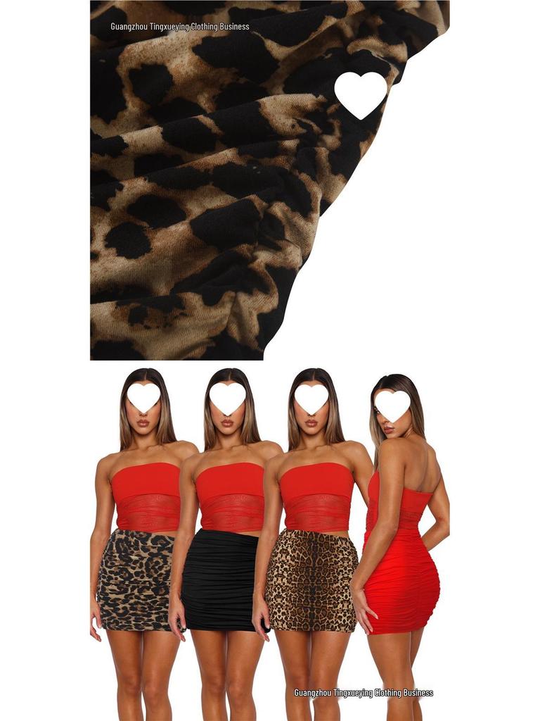 European & American Summer Fashion Pleated Mini Skirt - Double Layer, High Elastic, Shirred Tight-Fit