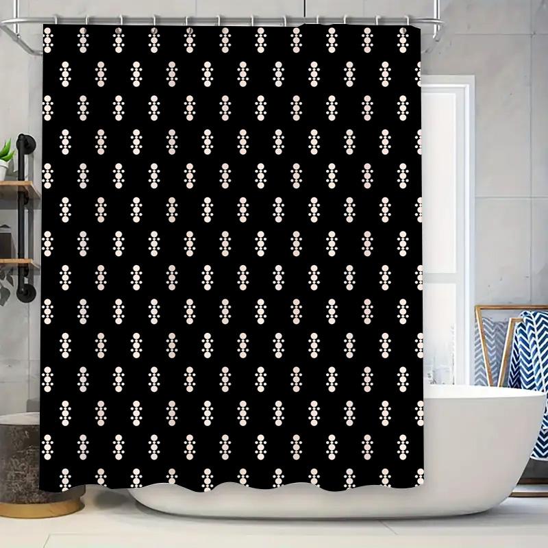

Fashionable Floral Shower Curtain Waterproof Bathrooms Decor Modern Flower Printed Fabric Black White Home Accessories From Chin W60H190(CM)-1 Pcs