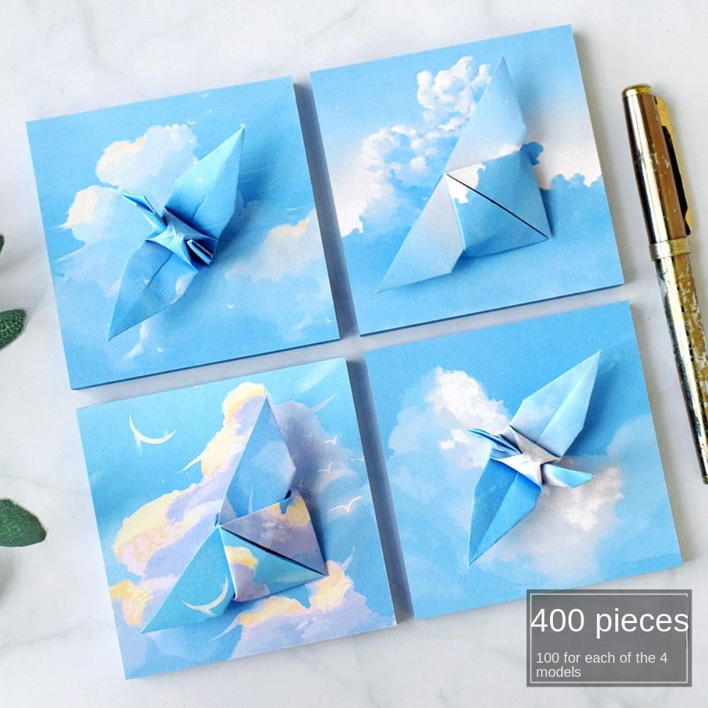400 st Handgjort Färgglatt Viket Papper Scrapbooking Stjärnbilder Origami Papper Dekorationer