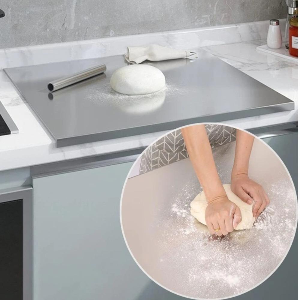 Anti-mugg Rustfritt Stål Skjærebrett Med Kant Hjem Hakkebrett Kjøkkentilbehør