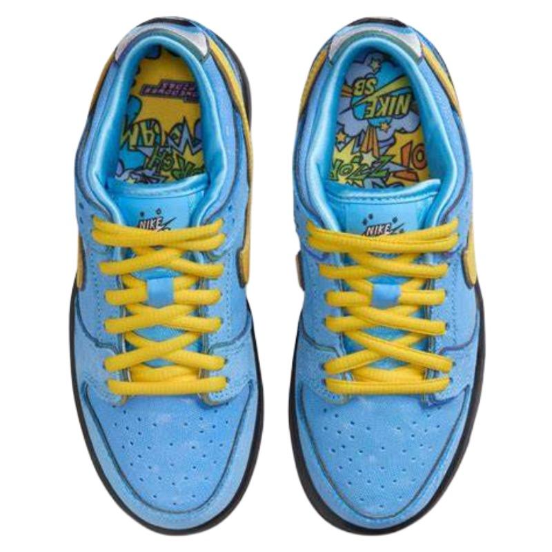 The Powerpuff Girls x Nike Dunk Low Pro SB QS PS Bubbles Kinder-Sneaker Blau Blau-Chill Tiefes-Königsblau FZ8833-400