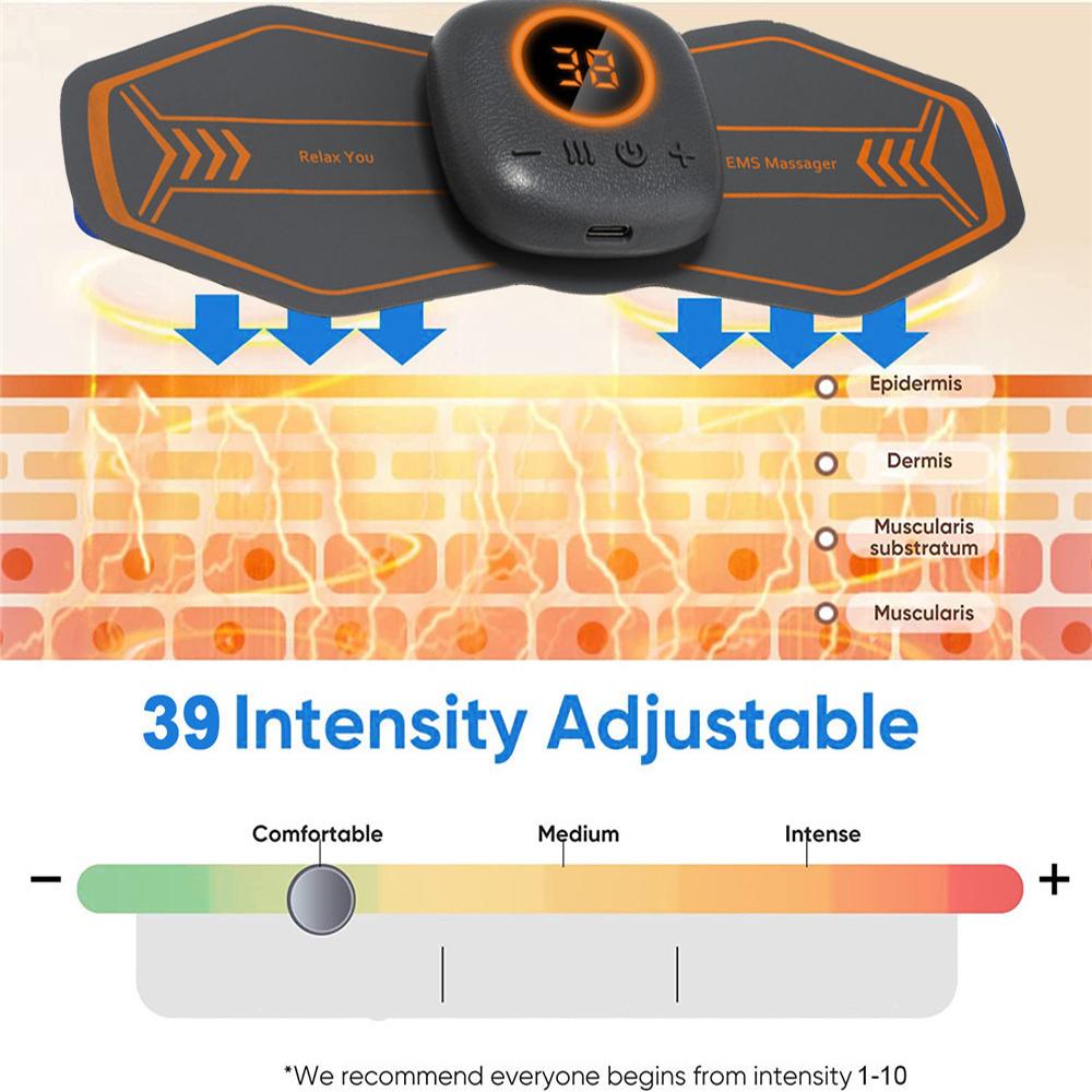 Smart Wireless TENS & EMS Neck Massager With 3 Level Heat, Portable EMS Muscle Stimulator Cervical Vertebra Back Body Massage