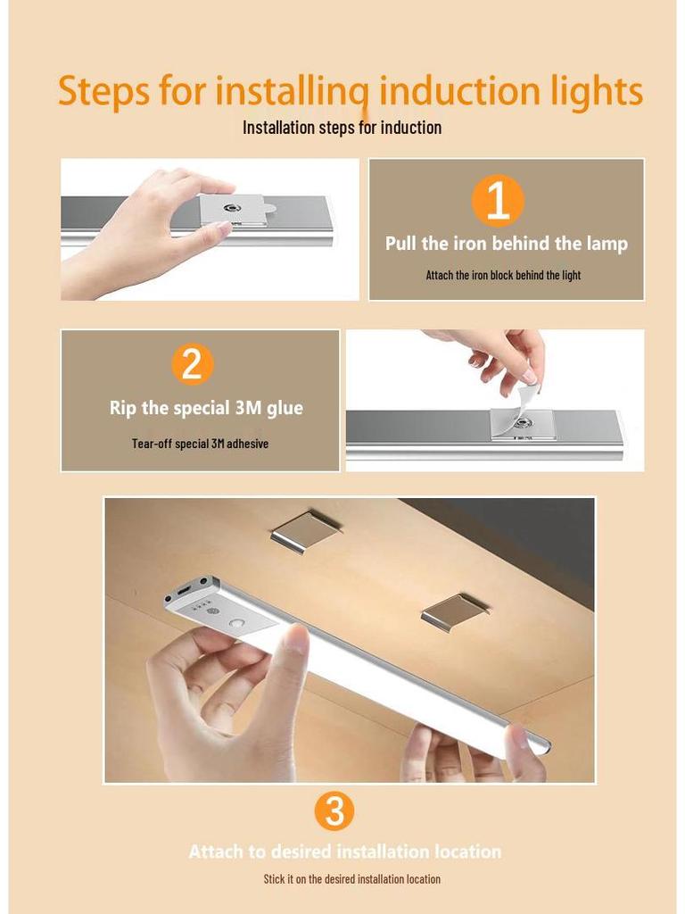 Motion Sensor LED Magnetic Cabinet & Night Light for Ambient Lighting