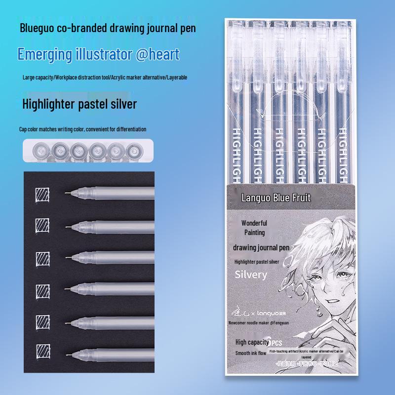 Blueguo Morandi Highlighter Pen Set: 135-Color Journal & Drawing Markers