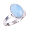 Natural Republic Larimar Edelstein 925 Sterlingsilber massiv Geschenkring S.8 r2Q00