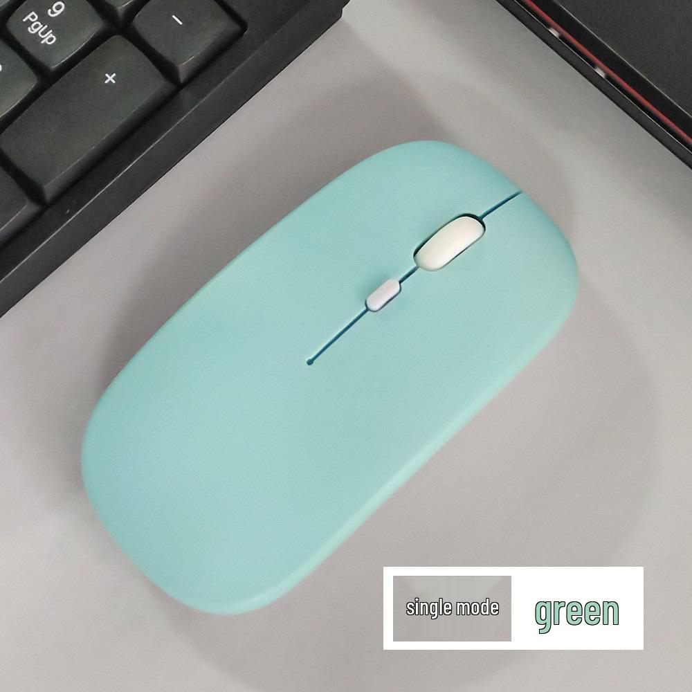 Dual-Mode Rechargeable Wireless Bluetooth Mouse with Silent Clicks for USB Desktop & Laptop Use