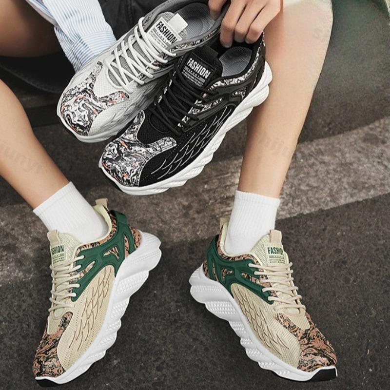 2026 Summer New Men's Fashi Trend Casual Sports Shoes Mesh Breathable Comfortable Thick Soled Shoes Low Top Platform sneakers