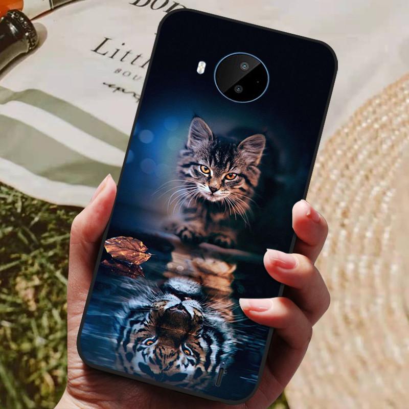 For Nokia C20 Case Soft TPU Silicone Cartoon Back Cover for Nokia C20 Plus Phone Cases TPU Black Bumper for NokiaC20 C 20 Plus