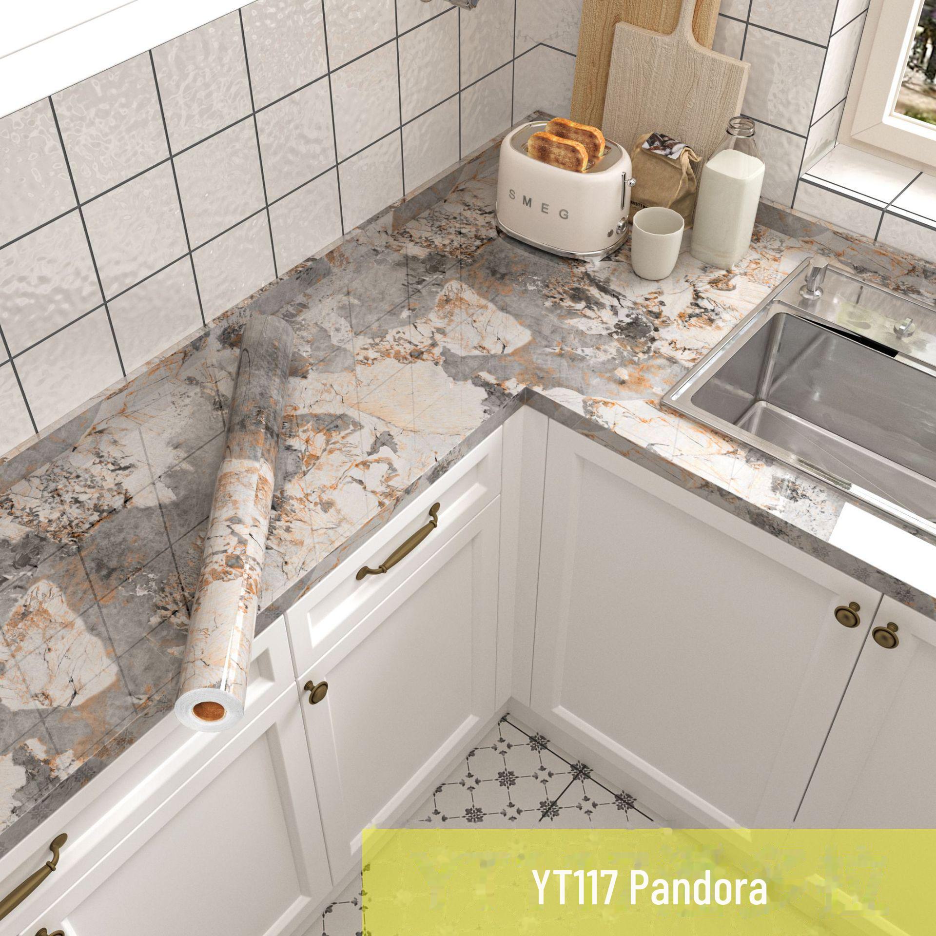 

Водостойкая маслостойкая мраморная самоклеящаяся наклейка на стену для кухни, плиты и шкафов 0.6×5m Roll