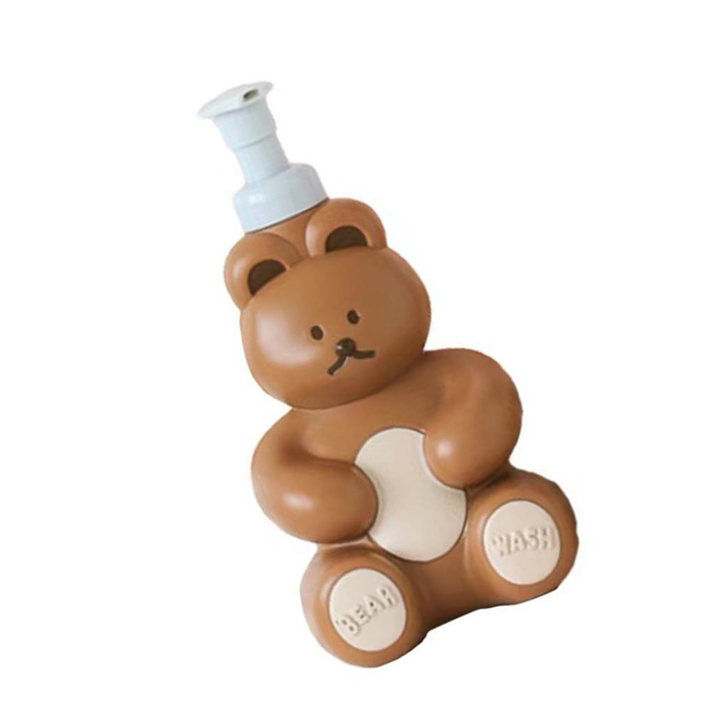 Schaumpumpe Flasche Niedliche Bärenform Große Kapazität Schaumseifenspender Flasche für Gesichtsreiniger Körperreiniger Handseife