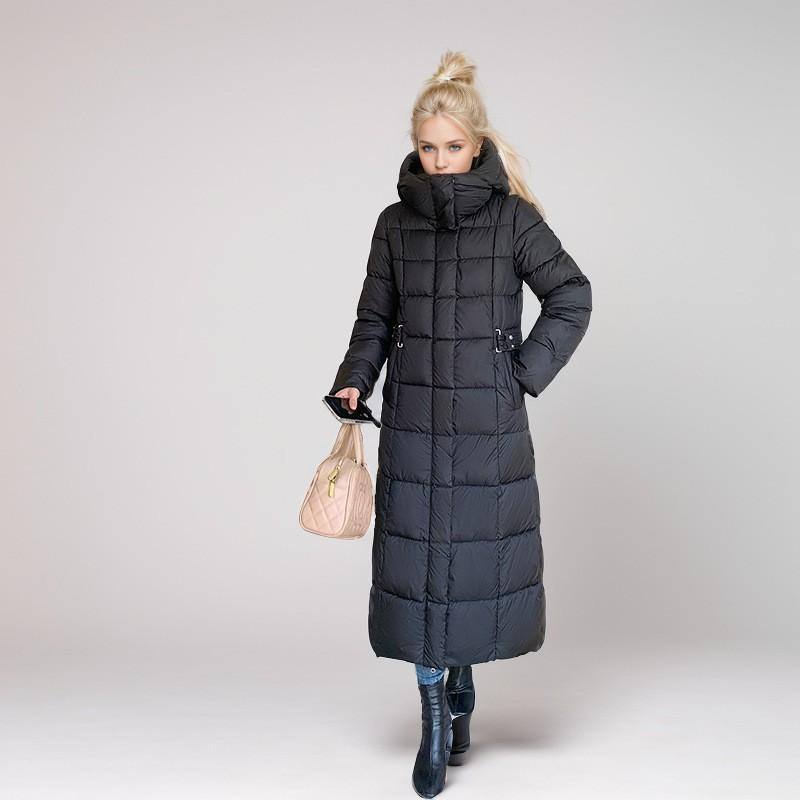 Womens Long Winter Cotton Coat Oversized Hooded Puffer Jacket Thick Warm Knee-Length Outerwear