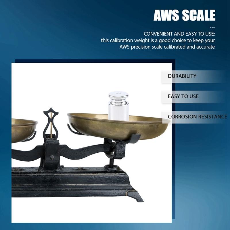Calibration Weight For AWS Digital Scale, Carbon Steel, Chrome Finish, 1000G (1KG WGT)