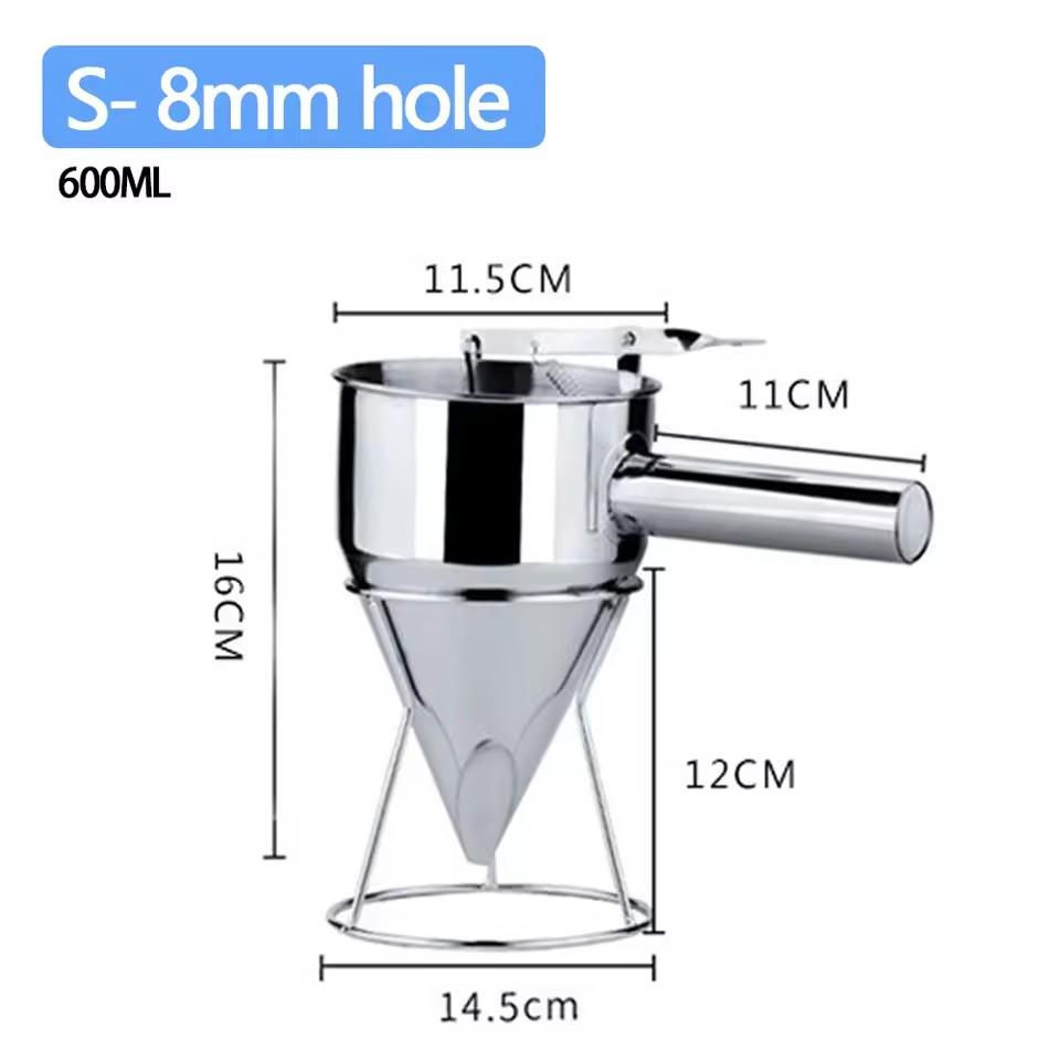 

Stainless Steel Funnel Dispenser Octopus Balls Batter Baker Cooking Tool with Rack Cupcake Pancake Batter Maker Kitchen Tools
