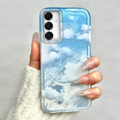 Blue White Clouds Phone Case for Samsung Galaxy A55 A07 A17 A56 A36 A26 A16 A53 A06 A14 A24 A34 A54 A15 A25 A35 A12 A13 Cover