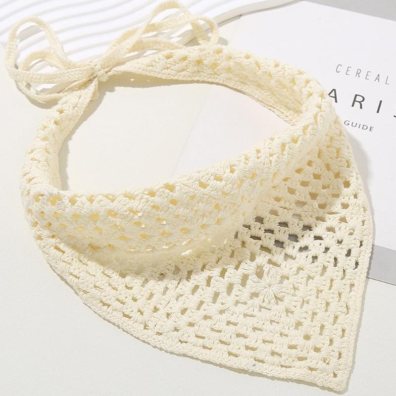 Damen Kopftuch Einfarbige Haarband-Wickel Kopfwickel Exquisites Handgewebtes Haarband Bandana Haarband für den Urlaub